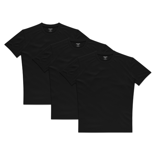 Black Crew Neck 3-Pack